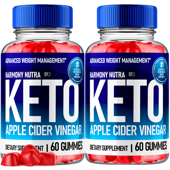 Harmony Nutra Keto ACV Gummies Advanced Formula Vitamin Supplement 2 Pack