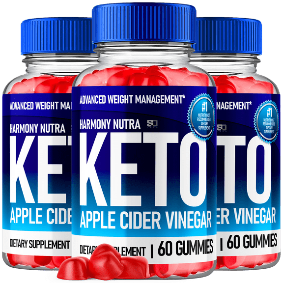 Harmony Nutra Keto ACV Gummies Advanced Formula Vitamin Supplement 3 Pack