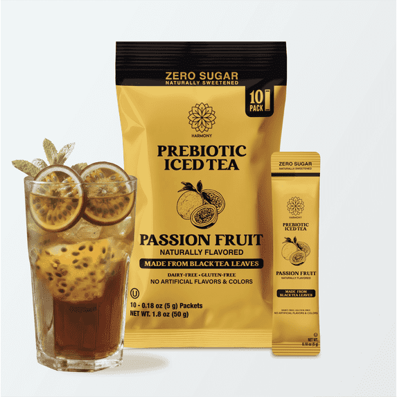 Solutions Mix Harmony Proteins Prebiotic Iced Tea Drink Mix Passionfruit Flavor ...