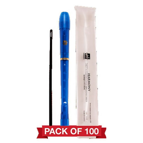 Harmony R Series HR304B Soprano Recorder 100pk, Translucent Blue