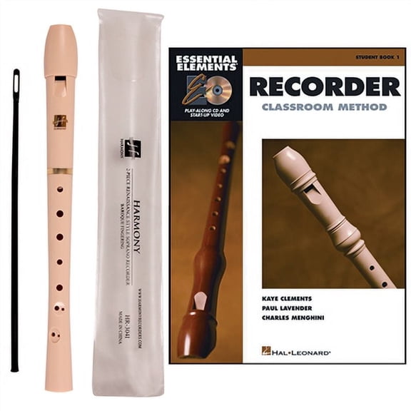 Harmony R Series HR304I Recorder Ivory w/Essential Elements Book 1 & CD