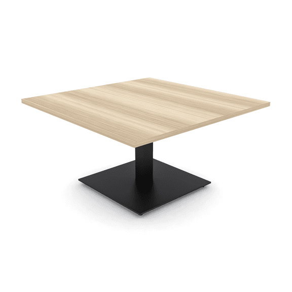 Harmony Series 34" Small Square Shaped Coffee Table Square Metal Base