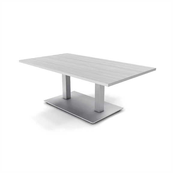 Harmony Series 3x6 Rectangular Coffee Table With Square Metal Base