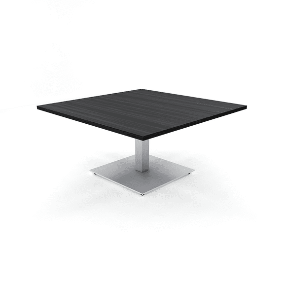 Harmony Series 45" Large Square Coffee Table With Square Metal Base