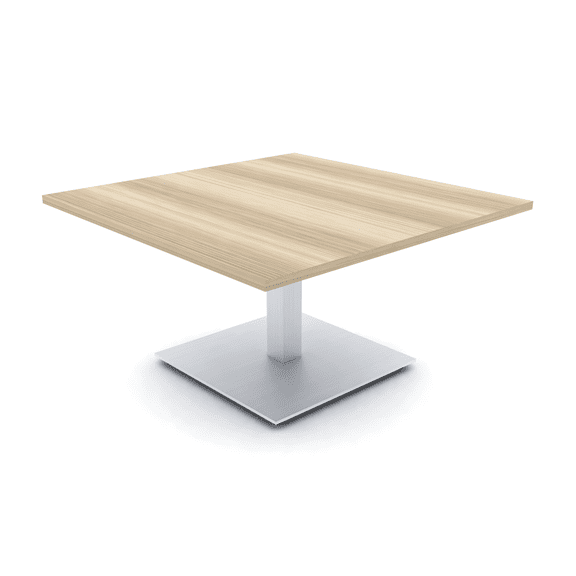 Harmony Series 45" Large Square Coffee Table With Square Metal Base