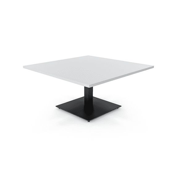 Harmony Series 45" Large Square Coffee Table With Square Metal Base