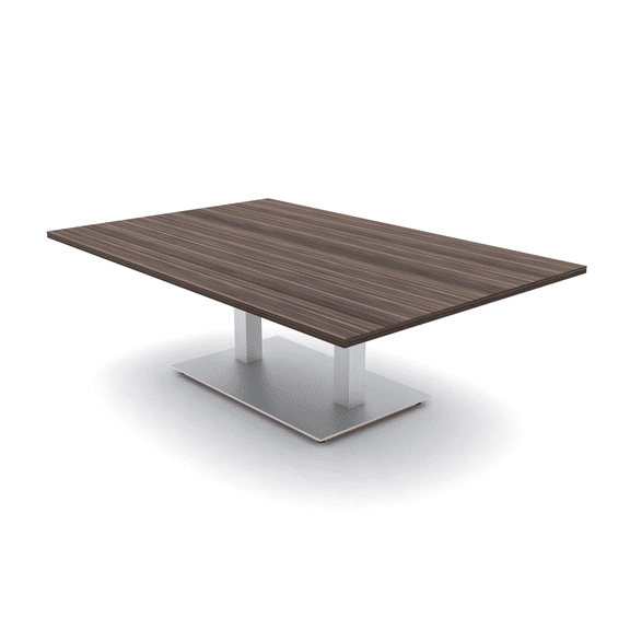 Harmony Series 4x6 Large Rectangular Coffee Table With Metal Base
