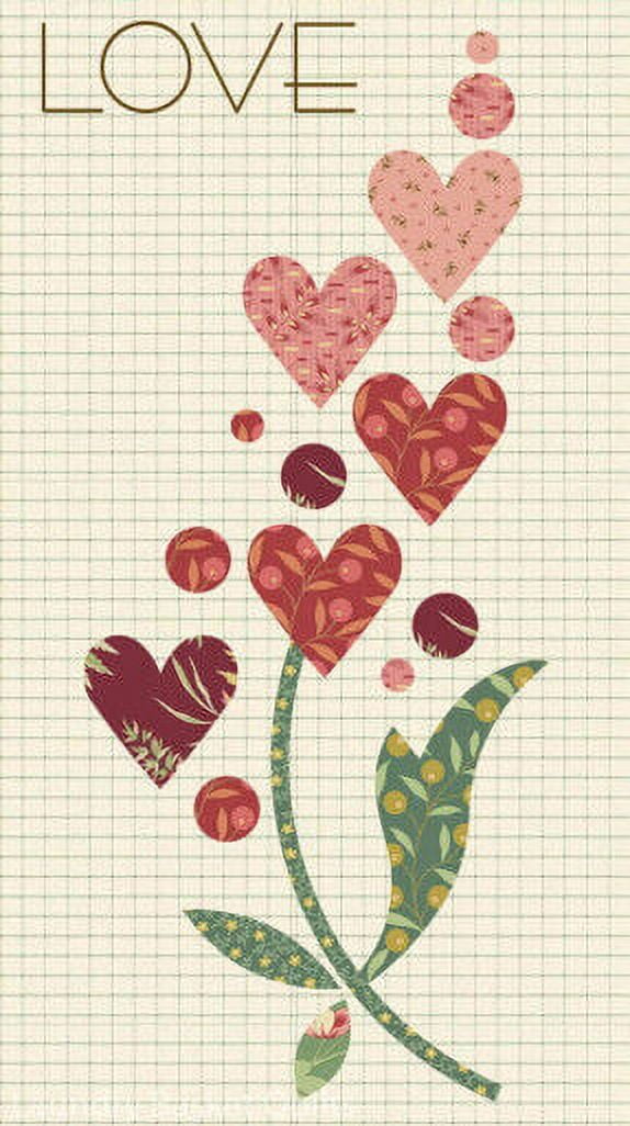 Harmony Silhouettes Love Blk 3 Laser Cut fusible Applique  Laundry Basket Quilts