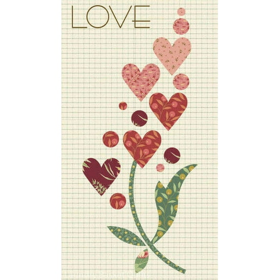 Harmony Silhouettes Love Blk 3 Laser Cut fusible Applique Laundry Basket Quilts