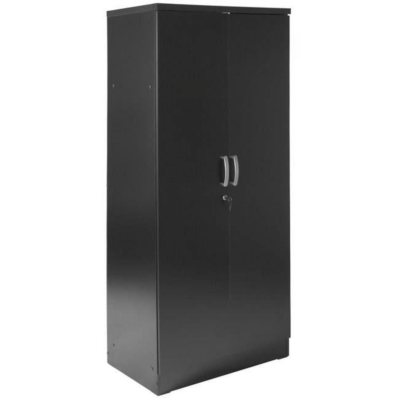 Harmony Wood Two Door Armoire Wardrobe Black
