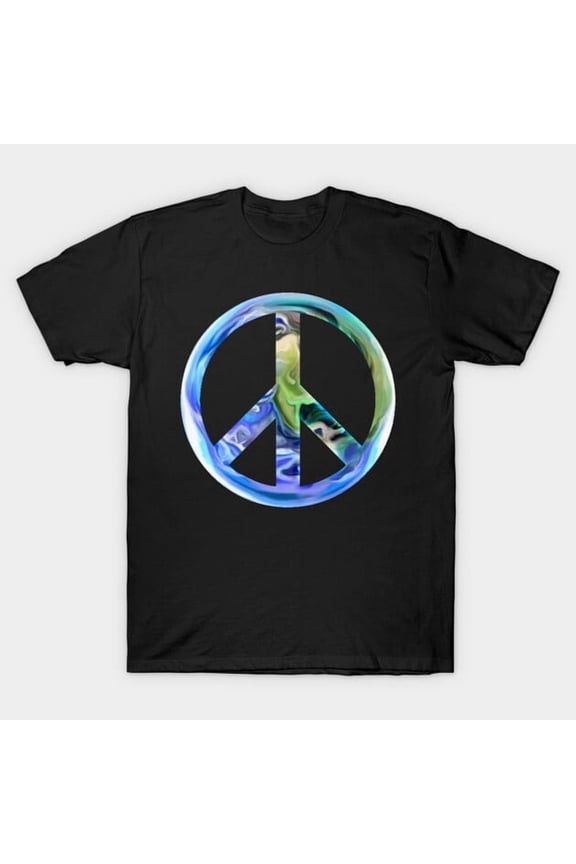 Harmony World Earth Peace Sign Global Unity Graphic, H24724 T-Shirt, for Men and Women, Up to Size 5XL