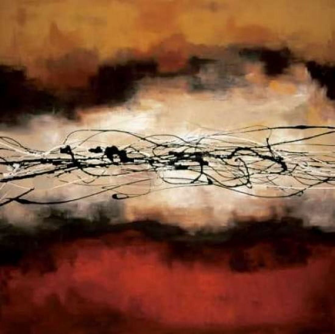 Harmony in Red and Ochre Canvas Art - Laurie Maitland (24 x 24)