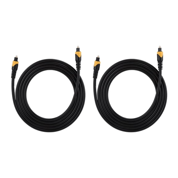 Harmony in Sound, Protected Connection Toslink Optical Audio Cable, 2PCS 2m/6.6ft Supports HIFI Dolby AC-3 DTS Surround Sound