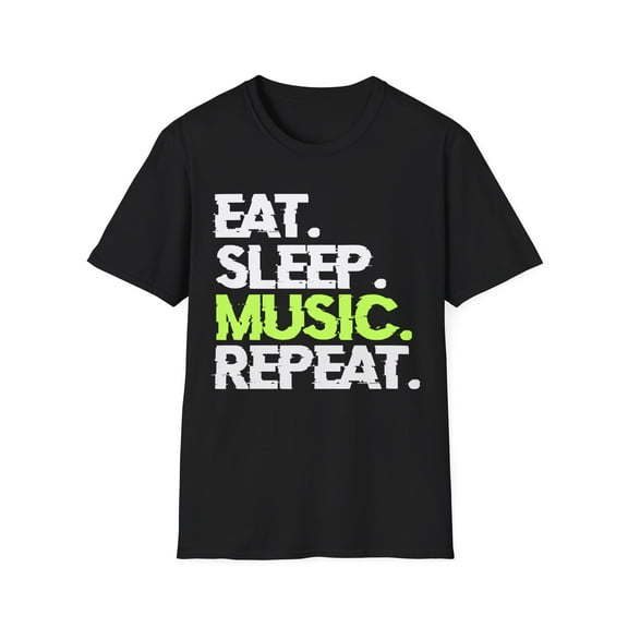 Harmony in Style: 'Eat. Sleep. Music. Repeat.' T-Shirt