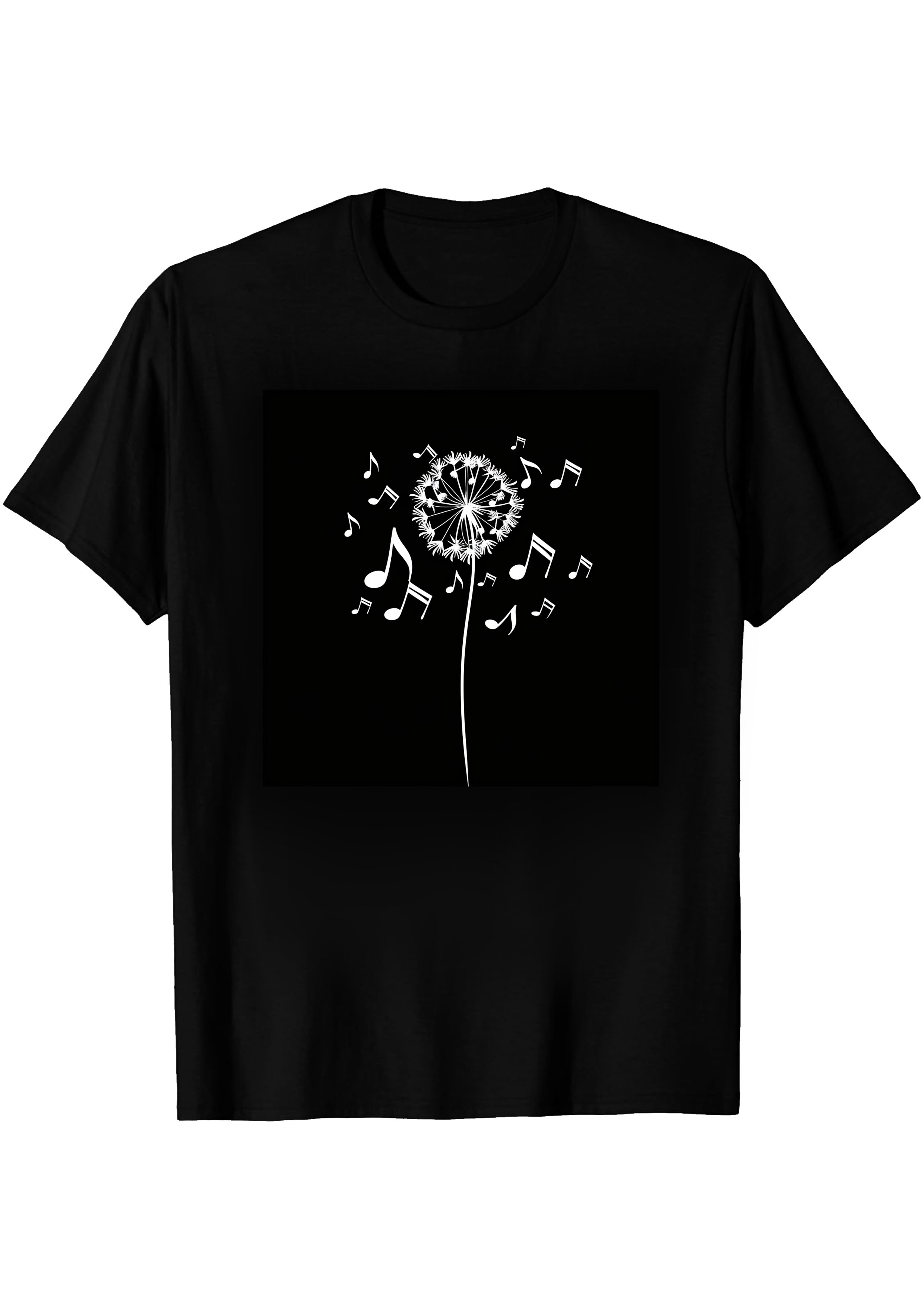 Harmony in Whispers Musical Dandelion Tune TShirt