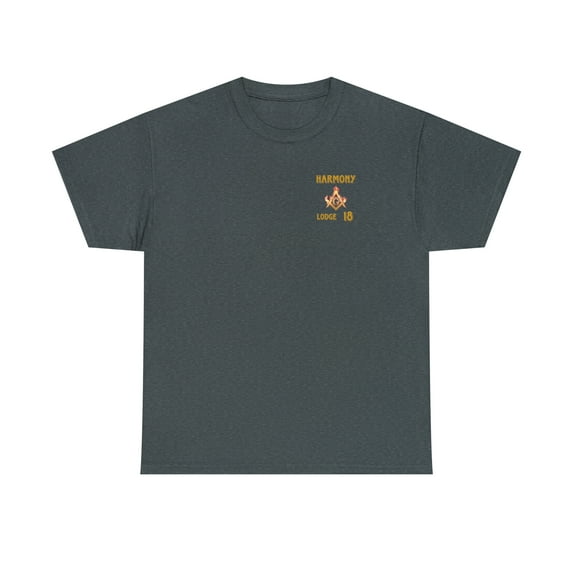 'Harmony lodge 18 fire shirt' Heavy Cotton Tee