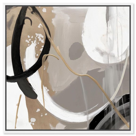 Harmony of Neutrals Canvas Print Kitchen Wall Decor by Art Remedy, White Frame, 20 x 20