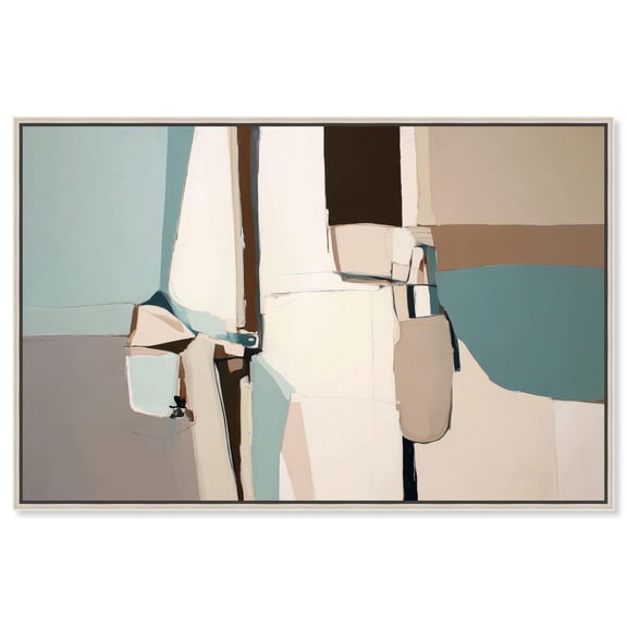 Harmony of Neutrals II Canvas Print Boho Wall Art by Art Remedy, Silver Frame, 36 x 24