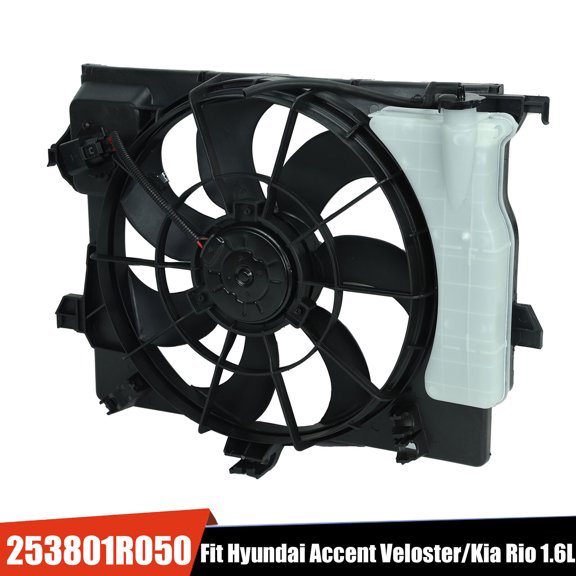 HarmonyStrings AC Condenser Radiator Cooling Fan For 2012-2017 Kia Rio Hyundai Accent Veloster
