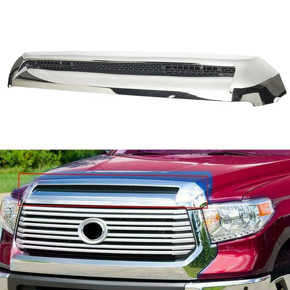 HarmonyStrings Front Upper Hood Bulge Molding Grille Trim For Toyota Tundra 2014 15 2016-2021