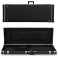 thumbnail image 1 of HarmonyStrings Guitar Hard Case, Rectangle Wooden Standard 39-Inch Electric Guitars Hard-Shell Protective Carrying Case for KST/KTL/170 Model with Lock Latch Padding Black, 1 of 7