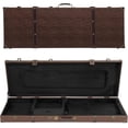 thumbnail image 1 of HarmonyStrings Guitar Hard Case, Rectangle Wooden Standard 39-Inch Electric Guitars Hard-Shell Protective Carrying Case for KST/KTL/170 Model with Lock Latch Padding Vintage Brown, 1 of 8