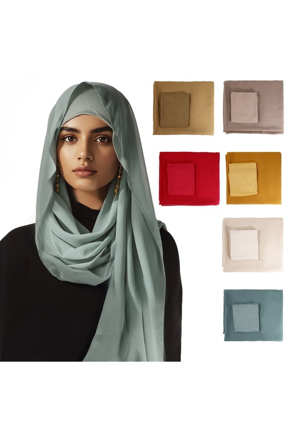 2Pcs/Set Women Headscarf Lace Shape Top Hat Solid Color Ethnic Style Headpiece Outdoor Activities Accessories