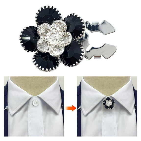 Harmtty Cufflink Rhinestone Button Cover Button Snap Pliers Press Tool Tuxedos Removable Shirt Button Clip Jewelry with Pliers Press