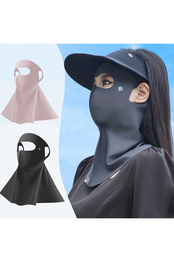 Face Guard Solid Color Adjustable Fit Superior Breathability Sun Protection Stretchable UV Protection Neck Gaiter