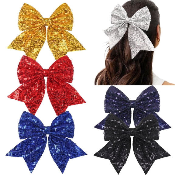 Harmtty Hair Barrette Double-layered Solid Color Sequin Anti-slip Retro Hair Decoration Princess Style Dating Party Ponytail Clip Hair Accessories