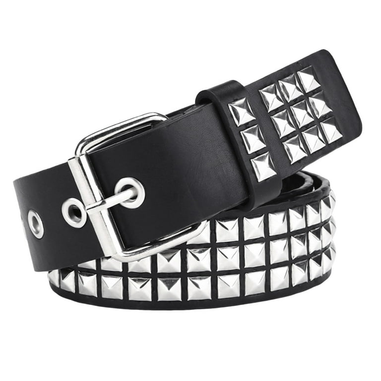 Harmtty Punk Style Studded Belt Square Rivets Adjustable  display picture 2