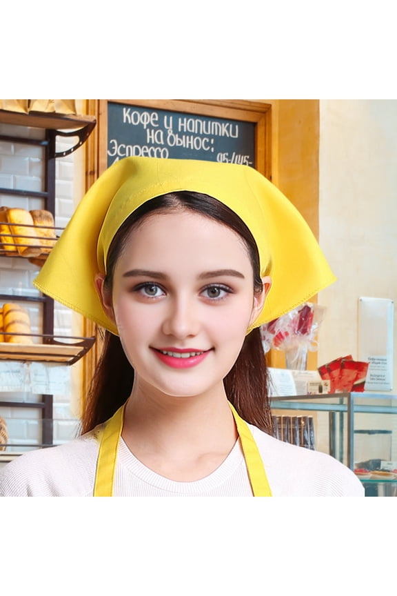 Triangle Head Scarf Women Hair Bandana Waiter Work Headscarf for Kitchen Restaurant Female Chef Cap for Bakers Baristas Cleaners