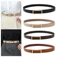 thumbnail image 1 of Harmtty Women Fashion Faux Leather Belt Rectangle Buckle Waistband Solid Color Waist Belt for Pants Jeans Versatile Accessory for Dresses Shirts Tops, 1 of 8