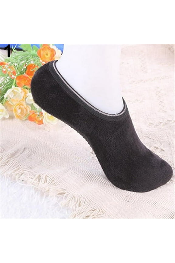 Women's Shoes Breathable Non-Slip Gripper Slippers, Closed-Toe Black, 22 cm