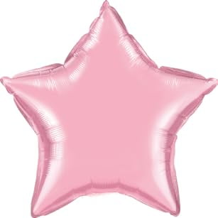 Harnel 18" Baby Pink Star Mylar Balloons - Pack of 10