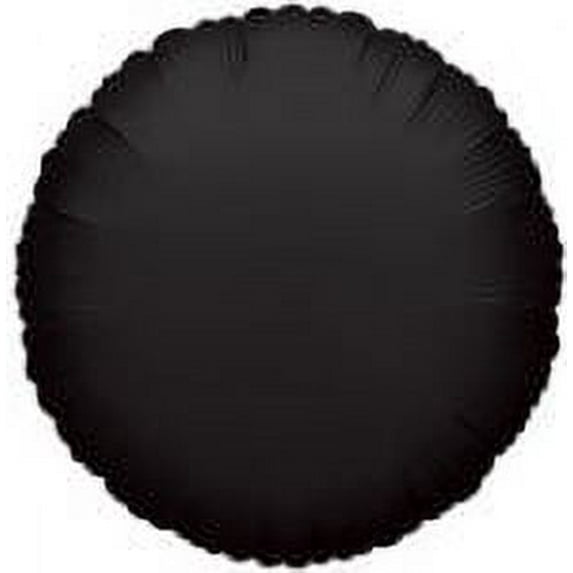 Harnel 18" Black Round Mylar Balloons - Pack of 10 for Anniversary, Birthday, Wedding and more.