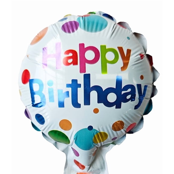 Harnel 4" Birthday Foil Balloons,Air Filled - Pack of 50