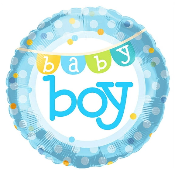 Harnel Brand 18" Baby Boy Mylar Balloons - Pack of 10