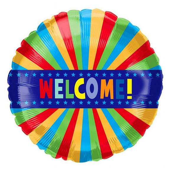 Harnel Brand 18" Colorful Welcome Mylar Balloons - Pack of 10