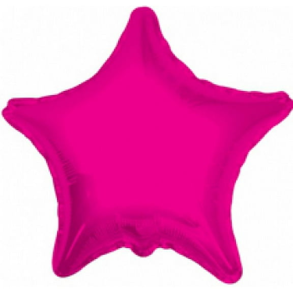 Harnel Brand 18" Hot Pink Star Mylar Balloons - Pack of 10