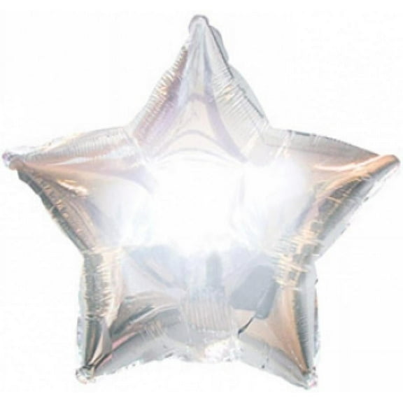 Harnel Brand 18" Silver Star Mylar Balloons - Pack of 10