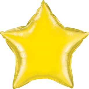 Harnel Brand 18" Yellow Star Mylar Balloons - Pack of 10