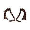 thumbnail image 1 of Harness Black Gladiator, Warrior Pauldrons, Medieval Viking Leather Warrior Shoulder Armor Halloween Knight Pauldron Body Chest Harness Guard for Larp Ren Faire, Coffee One Size, 1 of 2