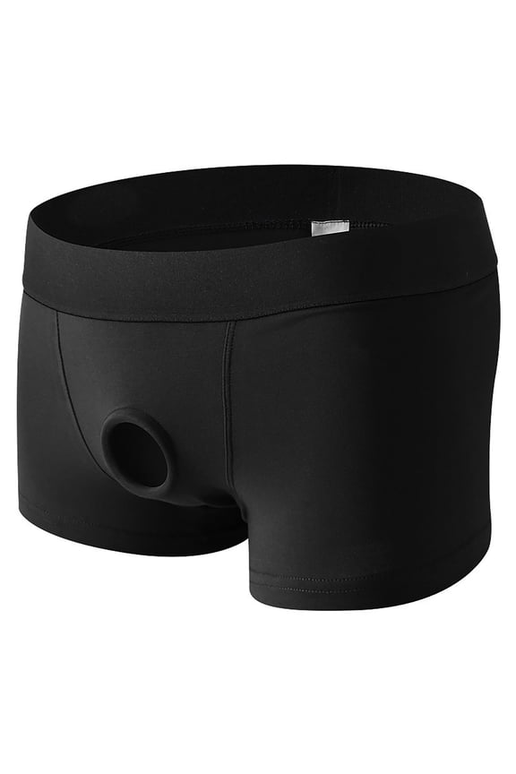 Harness Pants Strapless Strap On Boxers Underwear for Men Women Couples Unisex Briefs Panty Black S