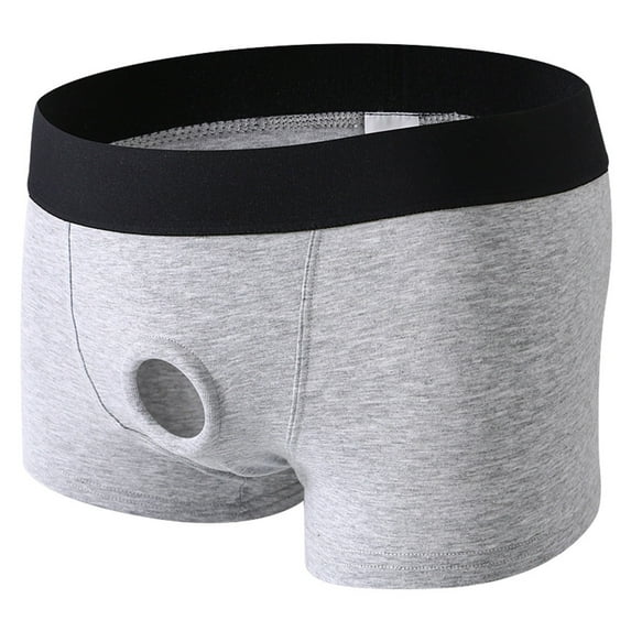 Harness Pants Strapless Strap On Boxers Underwear for Men Women Couples Unisex Briefs Panty Grey L