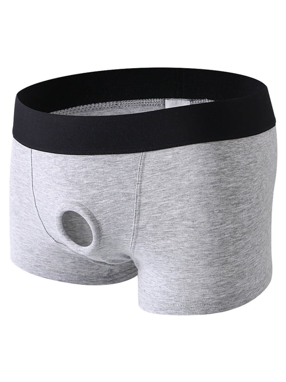 Harness Pants Strapless Strap On Boxers Underwear for Men Women Couples Unisex Briefs Panty Grey L