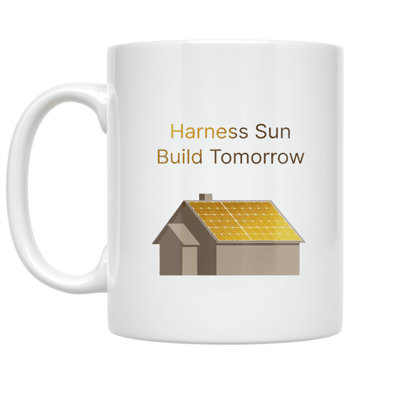 Harness Sun Build Tomorrow - Solar DIY Enthusiast - 11 oz Ceramic Coffee Mug