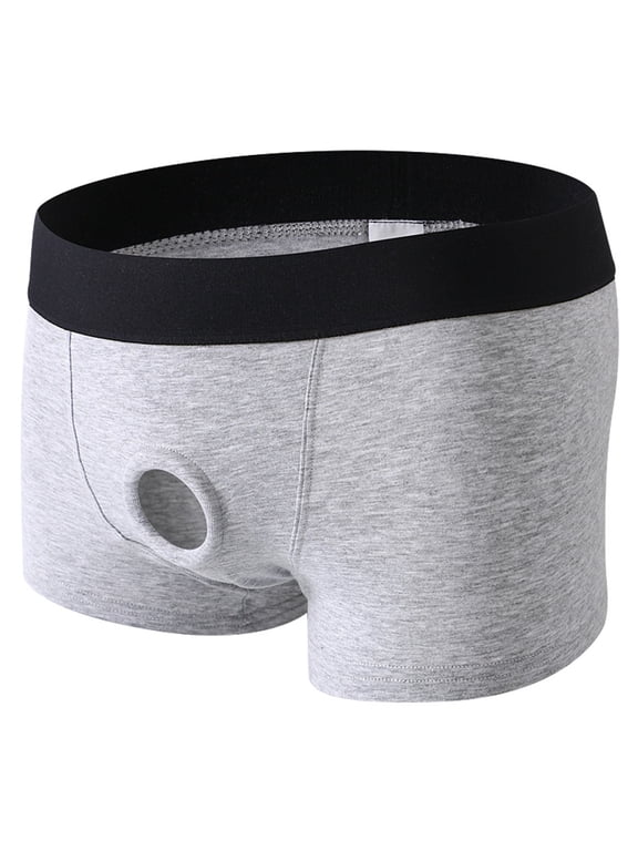 Harness Underpants Strapless Underwear Mens Boxer Briefs Cut Out Pothole Trunks