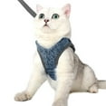 thumbnail image 1 of Harness and Leash Set, Dog Vest Harness No Pull for Small Pets, Adjustable Breathable Blue Heather for Walking, Small Size 2 Piece, 1 of 4