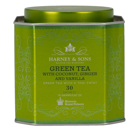 Harney And Sons Historic Royal Palaces Green Tea With Coconut 30 Sachets
